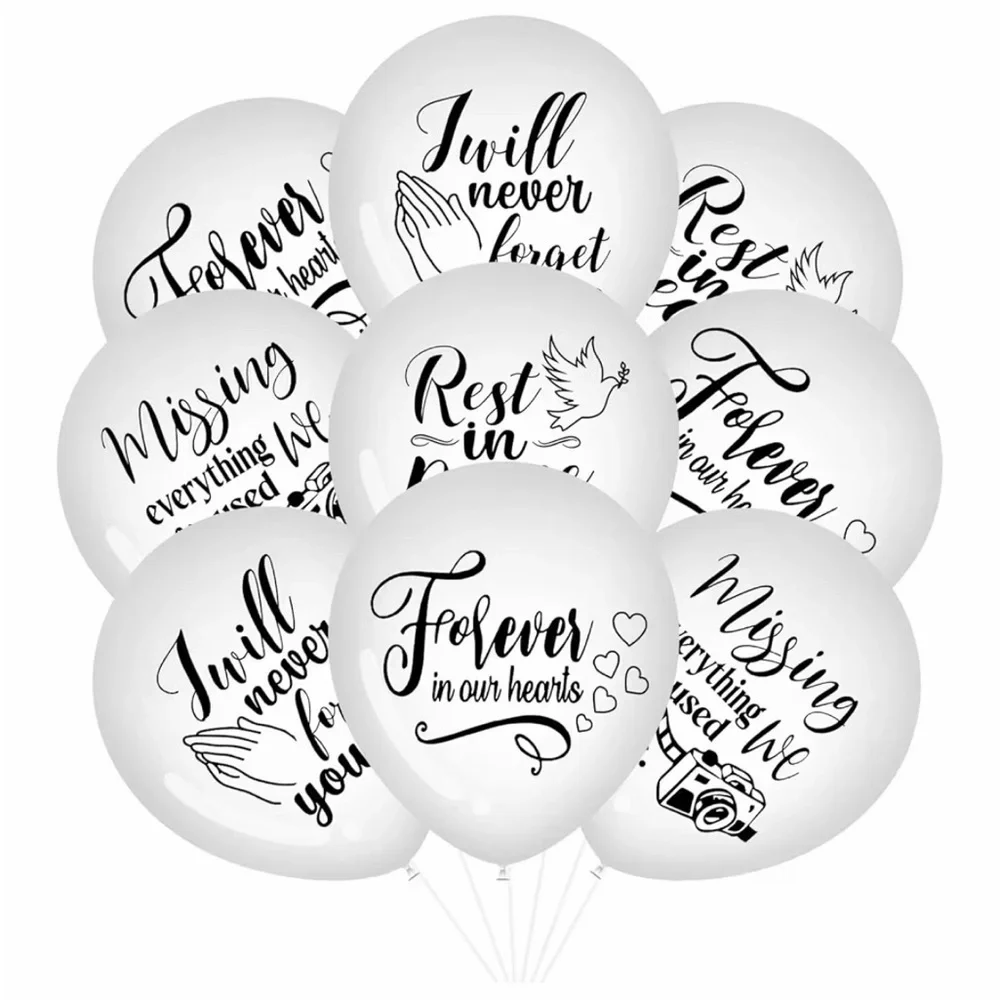 Heartfelt White Remembrance Balloons
